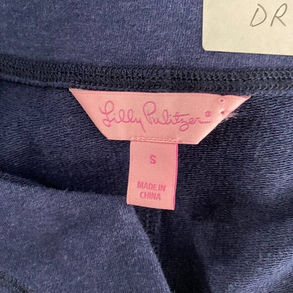 Lilly Pulitzer UPF 50+ Joyce Dress Small True Navy Blue V-Neck NWT DR-1418 - Picture 8 of 13